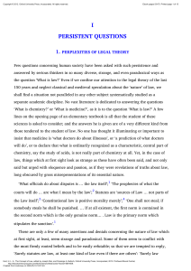 Hart, The Concept of Law: Chapter I - Persistent Questions