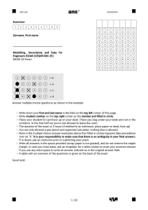 MUDE Exam CEGM1000-25: Modelling, Uncertainty and Data for Engineers