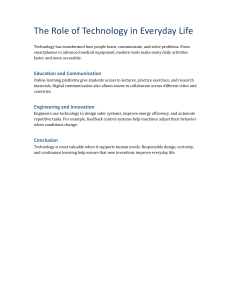 The Role of Technology in Everyday Life