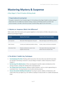 Mastering Mystery & Suspense: Year 8 Creative Writing Guide