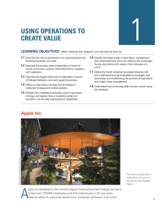 Using Operations to Create Value &ndash; Operations Management Chapter 1