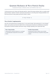 Quantum Mechanics & Wave-Particle Duality: Physics Study Notes