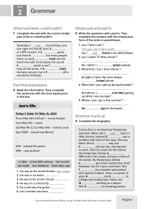 Get Involved! Level 2 Unit 2 Grammar: was/were, could, used to