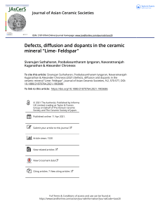 Defects, Diffusion and Dopants in Lime-Feldspar Ceramic CaAl2Si2O8