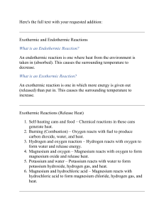 Exothermic and Endothermic Reactions: Definitions and Examples