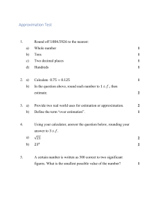 Approximation Test: Rounding, Significant Figures & Estimation Quiz