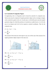 Engineering Mechanics: Centroid of Composite Figures - Lecture Notes