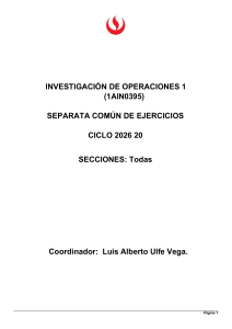 Separata Investigaci&oacute;n de Operaciones 1: Programaci&oacute;n Lineal