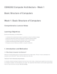 CENG302 Computer Architecture Week 1: Basic Structure of Computers