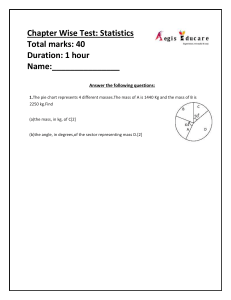 Chapter Wise Test: Statistics &ndash; Pie Charts, Mean, Median & Histogram