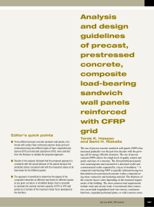 Analysis and Design of Precast Concrete Sandwich Wall Panels CFRP
