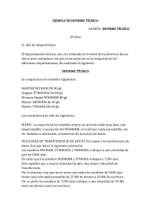 Ejemplo de Informe T&eacute;cnico: Comparativa de Discos Duros