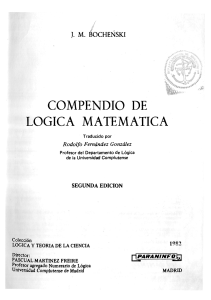 Compendio de L&oacute;gica Matem&aacute;tica &ndash; Bocheński | Manual universitario