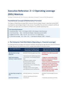 Operating Leverage (DOL) Matrices: Cost Structure & Risk Guide