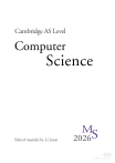 Cambridge AS Level Computer Science Study Guide & Mark Schemes 2026