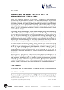 Ant Fortune: Providing Universal Wealth Management in China | SMU