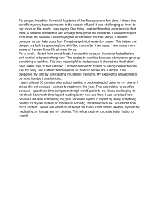 Lenten Reflection Essay: Rosary Prayer, Fasting and Sacrifice