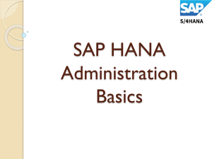 SAP HANA Administration Basics: Architecture, Backup & Recovery