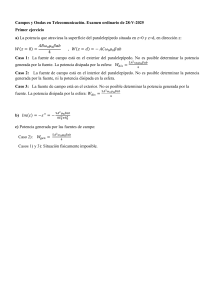 Examen resuelto de Campos y Ondas en Telecomunicaci&oacute;n (2025)